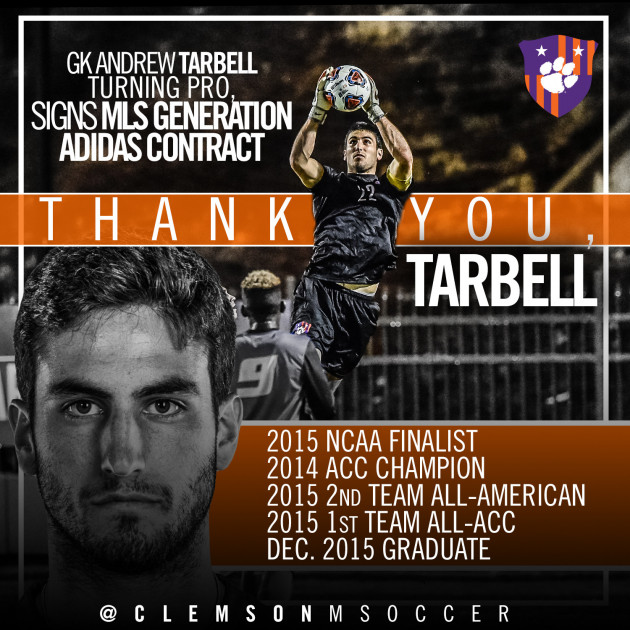 Tarbell Signs Generation adidas Contract – Clemson Tigers Official  Athletics Site