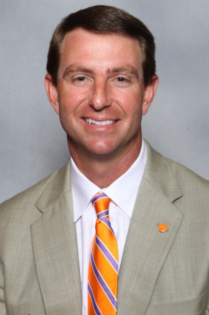 Dabo Swinney coaching on Clemson sideline
