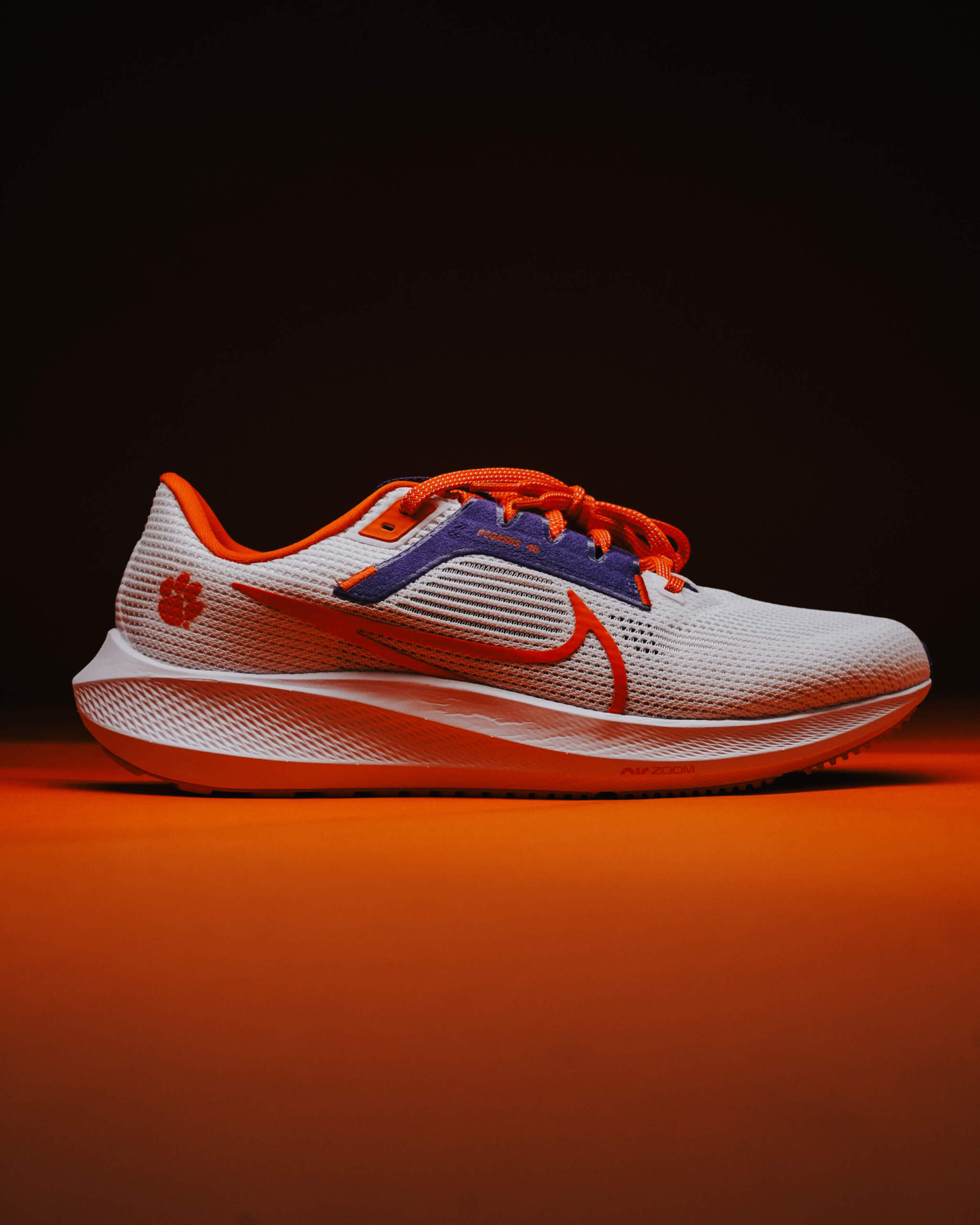 Nike Air Zoom Pegasus 40 Clemson Tigers Mens Athletic Running Shoes Size 15 Clemson Nike Pegasus 40 - Clemson University Athletics main image 2