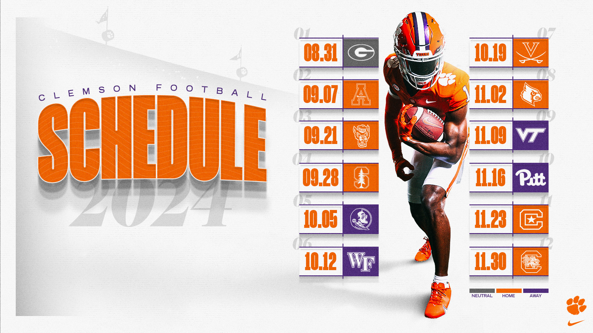 Clemson Announces 2024 Football Schedule Clemson University Athletics