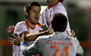 Bryniar Benediktsson team goal celebrate