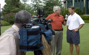 Head Coach Dabo Swinney held his first annual media golf outing at the Reserve at Lake Keowee on Tuesday, July 21.