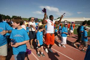 Several Clemson student-athletes and staff members helped out at the 2009 Oconee & Pickens County Special Olympics Spring Games which were held at Clemson's Outdoor Track & Field Complex on Friday, April 24.