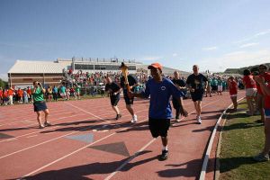 Several Clemson student-athletes and staff members helped out at the 2009 Oconee & Pickens County Special Olympics Spring Games which were held at Clemson's Outdoor Track & Field Complex on Friday, April 24.