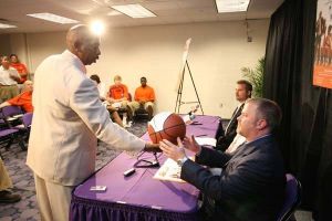 oliver and vicky purnell's tigerfest 2008 in support of coaches vs. cancer press conference