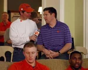 The Tigers gathered at Head Coach Brad Brownell's house on Sunday, March 13 to watch the NCAA Tournament Selection Show.