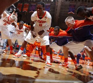 team pregame huddle stitt