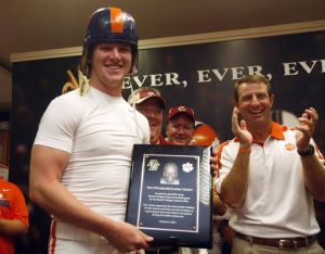Chandler Catanzaro helmet trophy swinney
