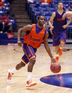 The Clemson men's basketball team participated in a press conference and open practice at UD Arena in Dayton, OH on Monday, March 14.