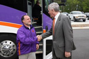 The 2009 ACC Champion Tiger rowing team returned to Clemson on Monday afternoon after winning its first-ever conference title on Monday morning in Oak Ridge, TN.