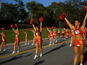 cheerleaders and rally cats during 2009 football season