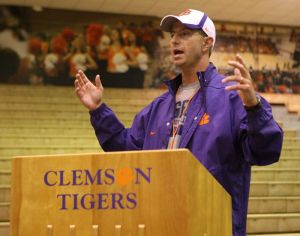 indoor practice facility groundbreaking 033012 Dabo Swinney