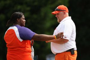 Brittney Waller and Assistant Coach Shawn Cobey