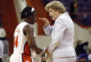 Head Coach Cristy McKinney and Keyrra Gillespie