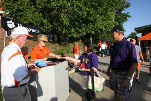 fans outside stadium