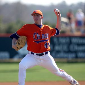 The Clemson baseball team opened the 2008 season Saturday, Feb 23 by sweeping Mercer in a doubleheader at Doug Kingsmore Stadium. The Tigers won the first game, 12-5, and the second one, 6-5. Photos courtesy Mark Crammer and The Orange & White.