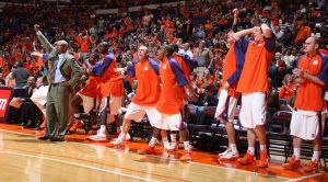 bench celebration cheer