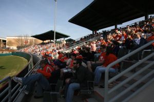 thomas f. chapman grandstands on 2010 baseball opening weekend