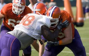 The Tiger football team held its sixth day of preseason practice on Monday, August 10.