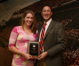 Head Coach Chris Ip and Most Improved Peformer Carmen Groenewoud