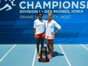 Field event participants - April Sinkler (left) and Christy Gasparino
