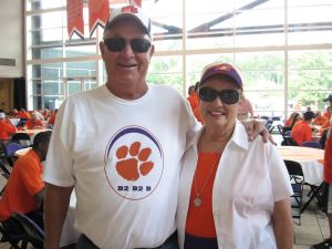 Clemson letterwinners gather at the Letterwinners Room before every home football game.