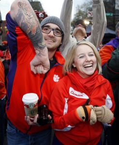 A pep rally was held for Tiger fans at the Marriott City Center in Charlotte on Thursday.