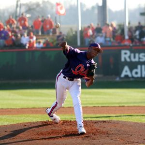 The Clemson baseball team opened the 2008 season Saturday, Feb 23 by sweeping Mercer in a doubleheader at Doug Kingsmore Stadium. The Tigers won the first game, 12-5, and the second one, 6-5. Photos courtesy Mark Crammer and The Orange & White.