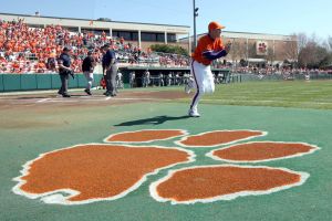 The Clemson baseball team opened the 2008 season Saturday, Feb 23 by sweeping Mercer in a doubleheader at Doug Kingsmore Stadium. The Tigers won the first game, 12-5, and the second one, 6-5. Photos courtesy Mark Crammer and The Orange & White.