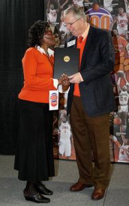 Gwen Stitt (Accepting on behalf of her grandson, Demontez Stitt) - Clemson Men's Basketball 100th Anniversary Luncheon