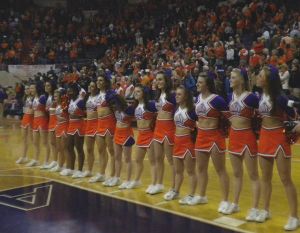 cheerleaders and rally cats during 2009-10 basketball season