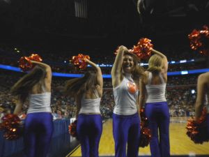 cheerleaders and rally cats during 2009-10 basketball season