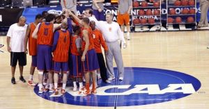 The Clemson men's basketball team participated in a press conference and open practice at the St. Pete Times Forum in Tampa, FL on Wednesday, March 16.