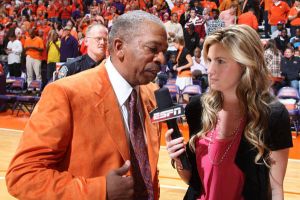 Head Coach Oliver Purnell and ESPN Reporter Erin Andrews