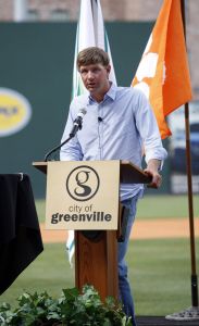 Clemson University honored 2009 US Open Champion, former Tiger Lucas Glover at a celebration at Fluor Field in Greenville, SC on Sunday, July 26.