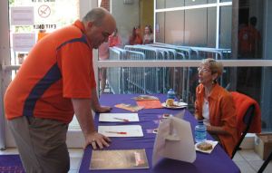 Clemson letterwinners gather at the Letterwinners Room before every home football game.