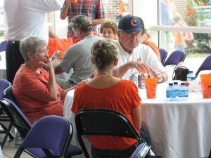 Clemson letterwinners gather at the Letterwinners Room before every home football game.