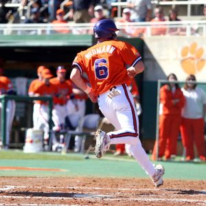 The Clemson baseball team opened the 2008 season Saturday, Feb 23 by sweeping Mercer in a doubleheader at Doug Kingsmore Stadium. The Tigers won the first game, 12-5, and the second one, 6-5. Photos courtesy Mark Crammer and The Orange & White.