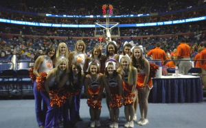 cheerleaders and rally cats during 2009-10 basketball season