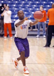 The Clemson men's basketball team participated in a press conference and open practice at UD Arena in Dayton, OH on Monday, March 14.