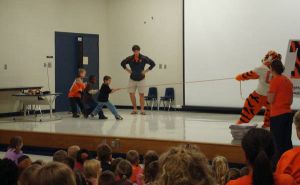 Members of the Solid Orange Squad visited Marshall Primary School on Monday, October 26.