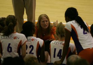 Head Coach Jolene Jordan Hoover during timeout