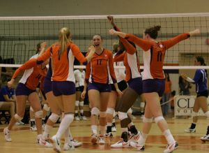 team celebrate cheer