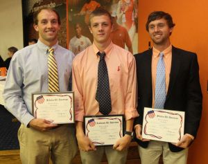Chris Reinke, Chris Dart and Seth Broster - 2010-11 CSCAA Academic All-Americans