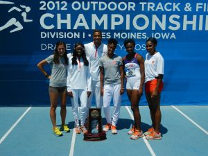 Individual top-eight finishers (L-R) - Alyssa Kulik, Bridgette Owens, Spencer Adams, Brianna Rollins, Marlena Wesh, April Sinkler