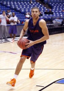 The Clemson men's basketball team participated in a press conference and open practice at UD Arena in Dayton, OH on Monday, March 14.