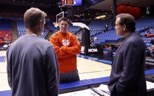 The Clemson men's basketball team participated in a press conference and open practice at UD Arena in Dayton, OH on Monday, March 14.