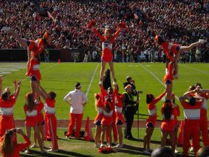 cheerleaders and rally cats 2009 football season