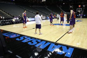 The Tigers held a short practice and press conference at the Sprint Center on Wednesday afternoon in Kansas City.