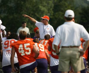tommy bowden with team practice